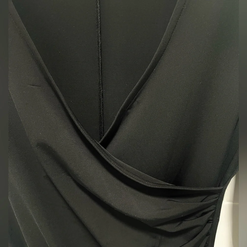 Intempo Black Long Sleeve Faux Wrap Dress - Picture 2 of 3
